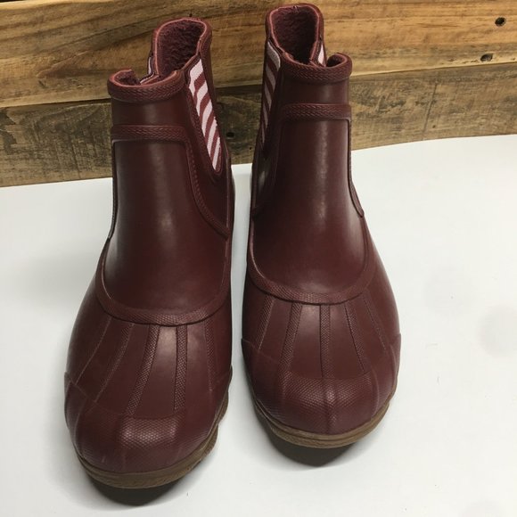 Sperry Oxblood Syren Cove Rubberized Chelsea Boot Size 7M - Picture 2 of 6
